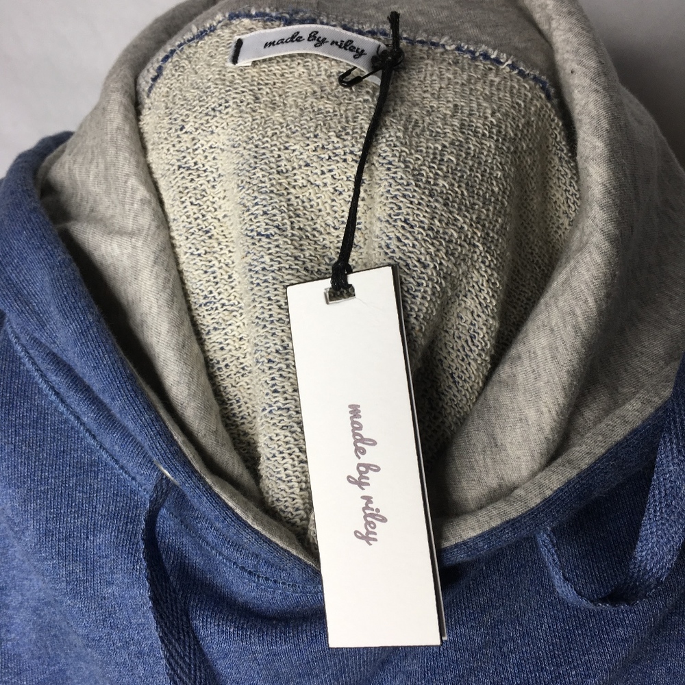 Made By Riley Blue Varsity 'R' Hooded Sweatshirt - Picture 6 of 6